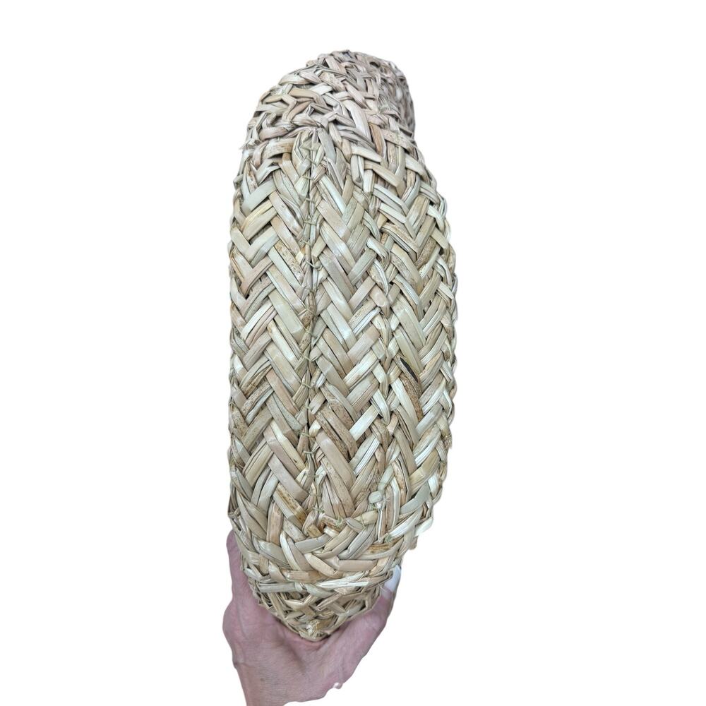 Shiraleah Cabana Straw Beach Tote Bag Woven Seagrass Embroidered Summer Handbag - Picture 8 of 8